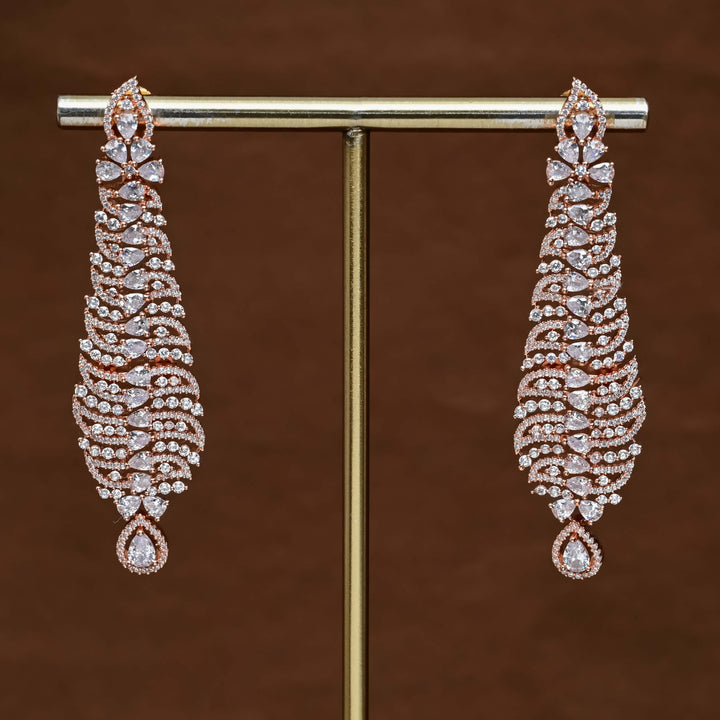 CZ Rose Gold Earrings