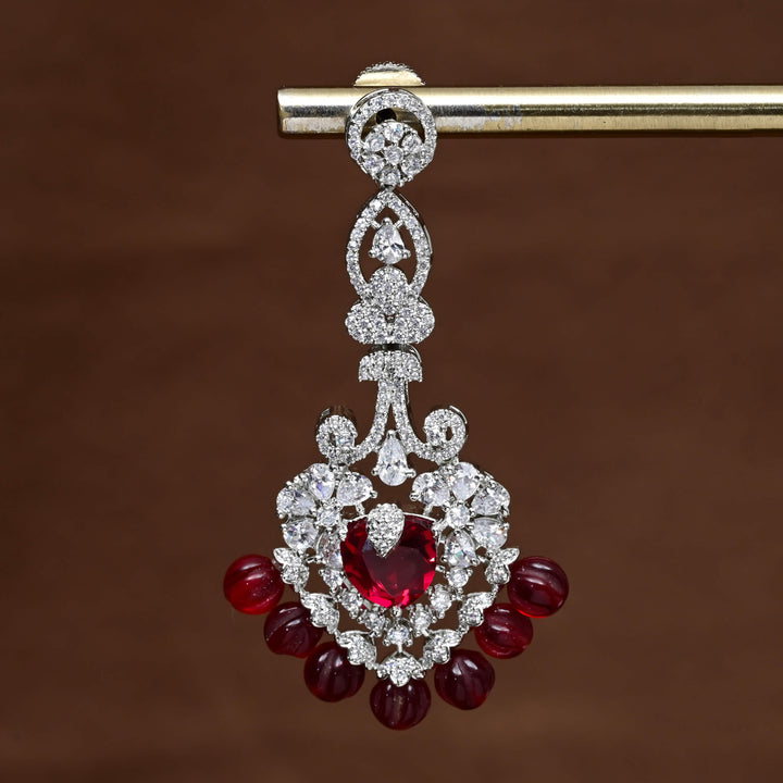 CZ White Gold Earrings