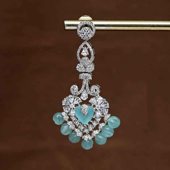 CZ White Gold Earrings