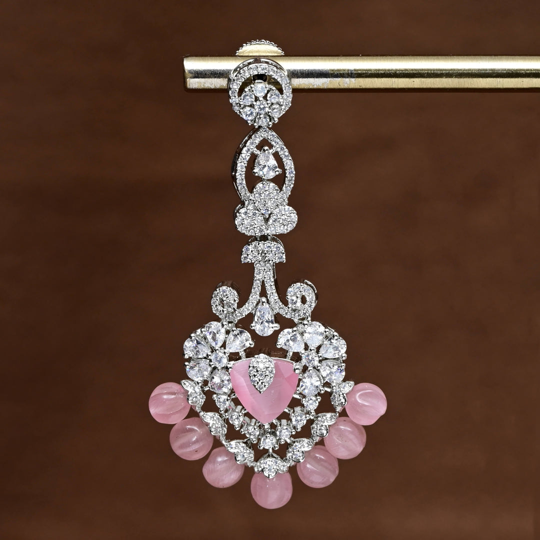 CZ White Gold Earrings