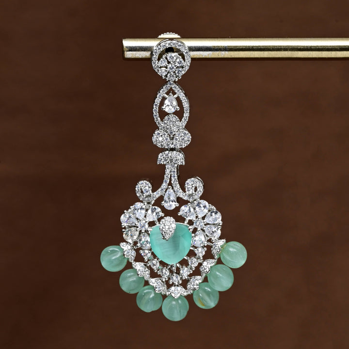 CZ White Gold Earrings