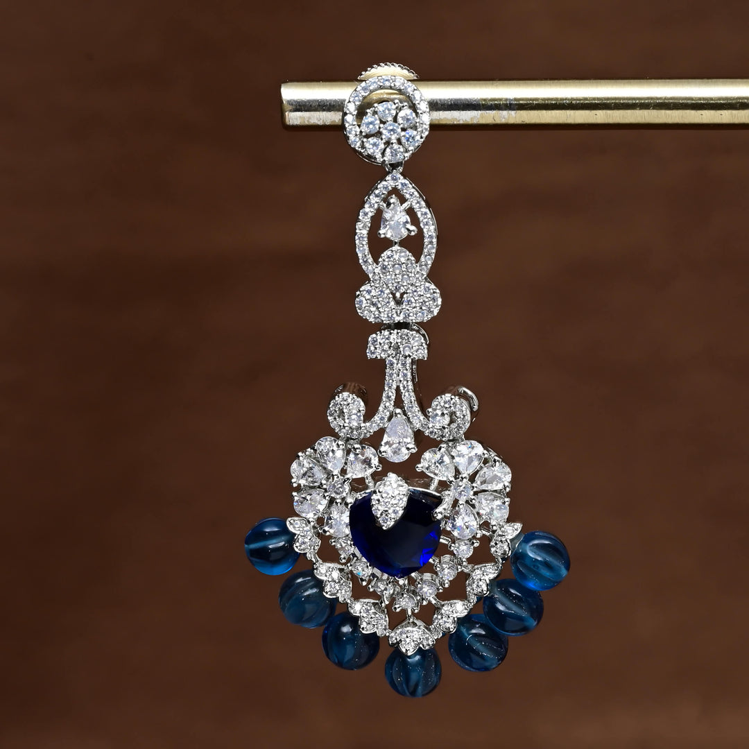 CZ White Gold Earrings