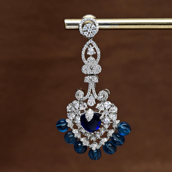 CZ White Gold Earrings