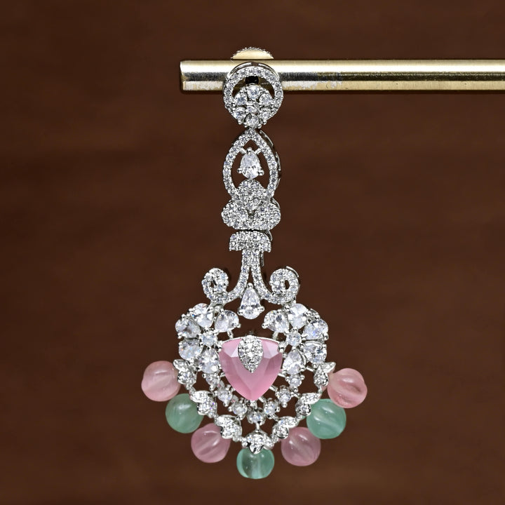 CZ White Gold Earrings