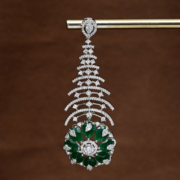CZ White Gold Earrings