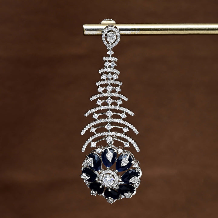 CZ White Gold Earrings