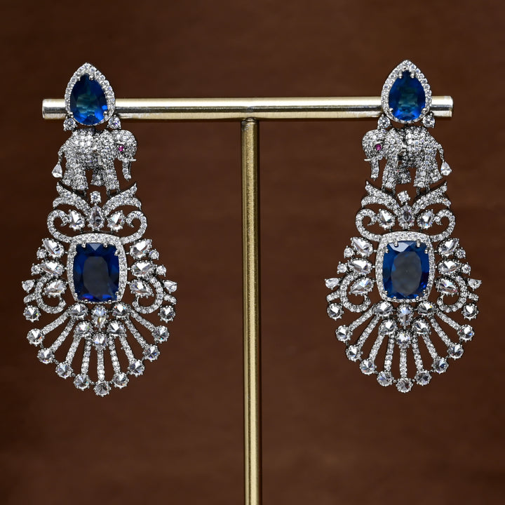 CZ white Gold Earrings