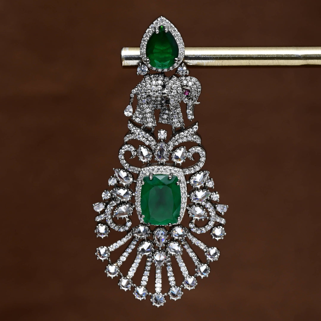 CZ White Gold Earrings