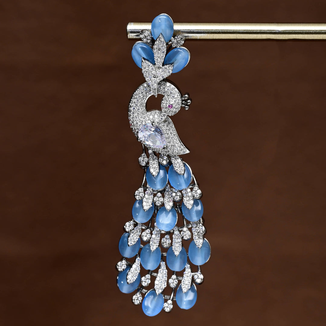 CZ White Gold Earrings