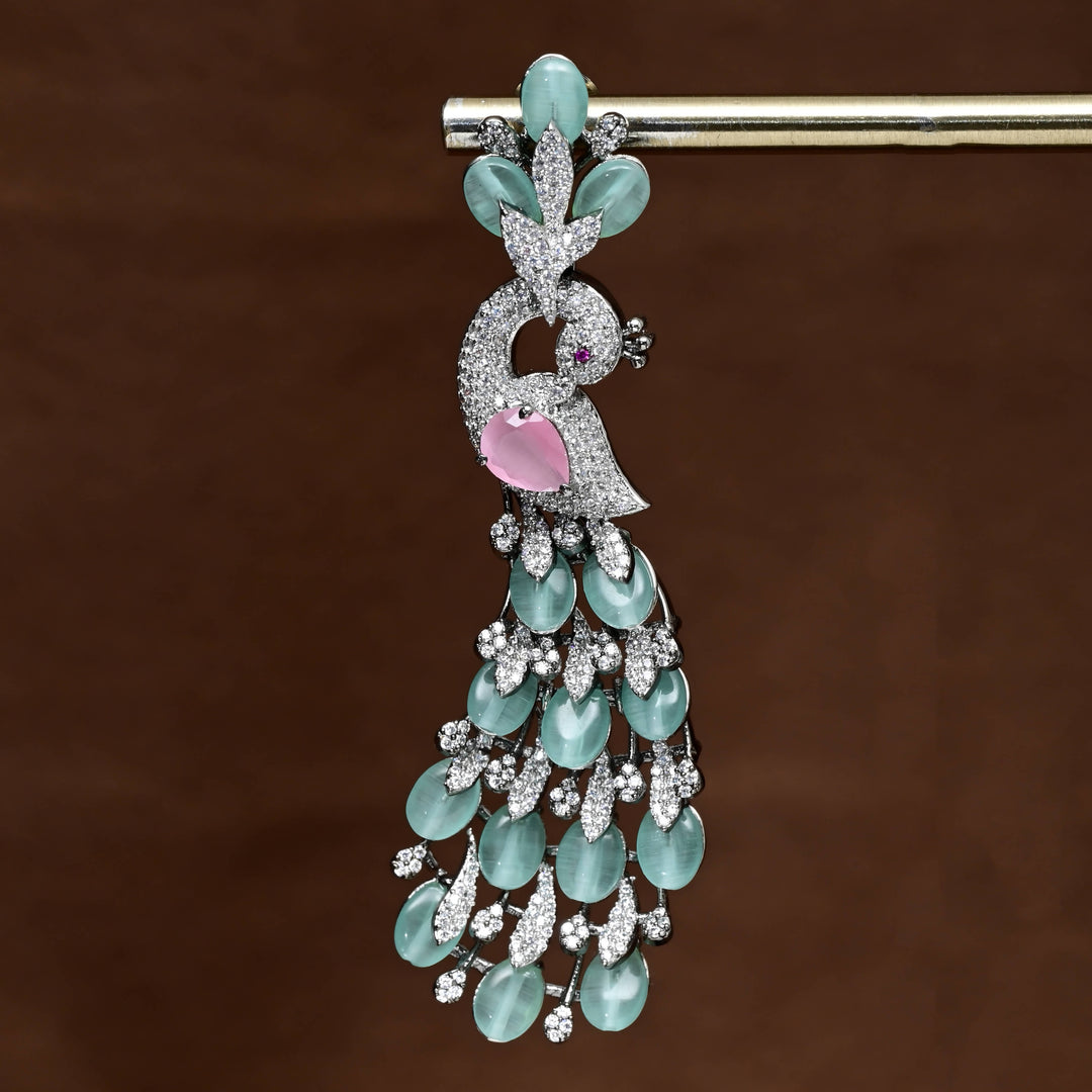 CZ White Gold Earrings
