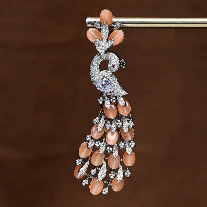 CZ White Gold Earrings