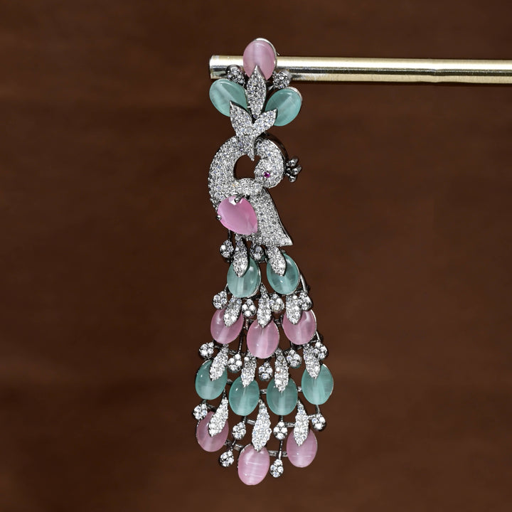 CZ White Gold Earrings