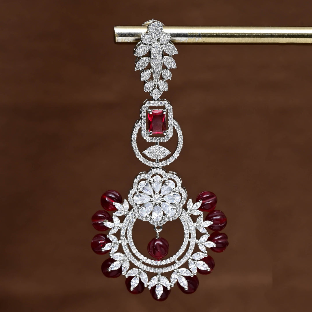 CZ White Gold Earrings