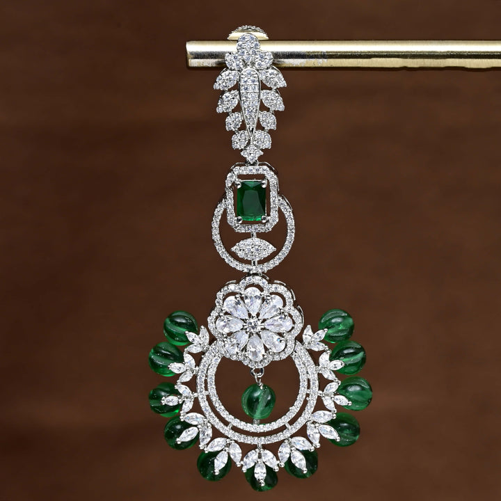 CZ White Gold Earrings