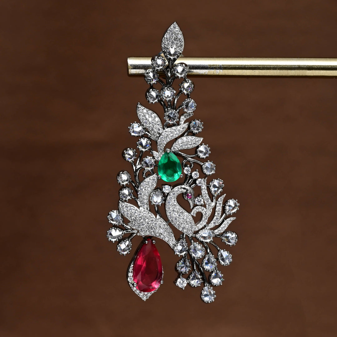 CZ White Gold Earrings