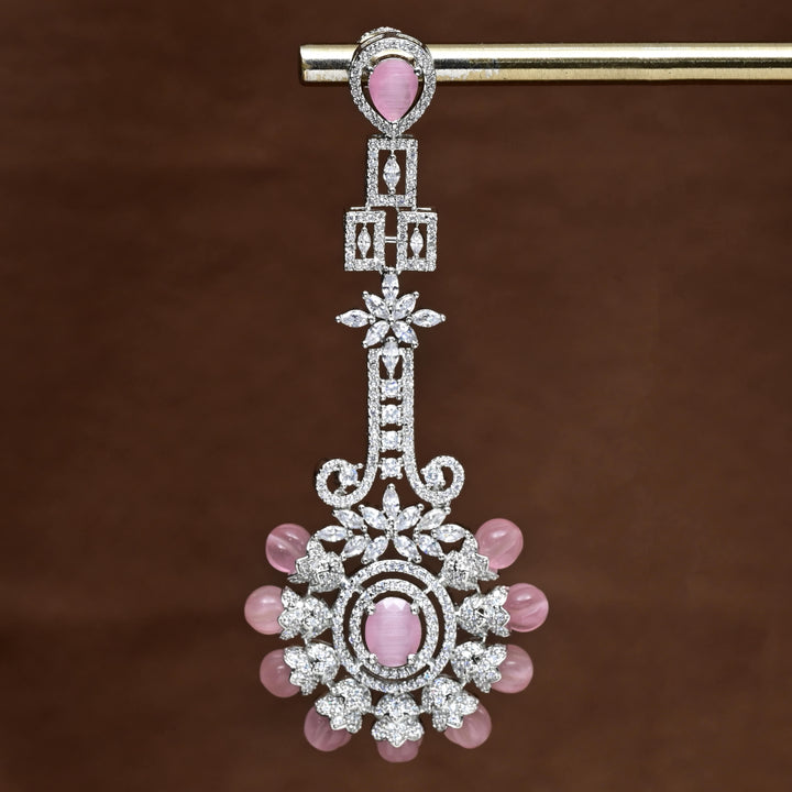 CZ White Gold Earrings