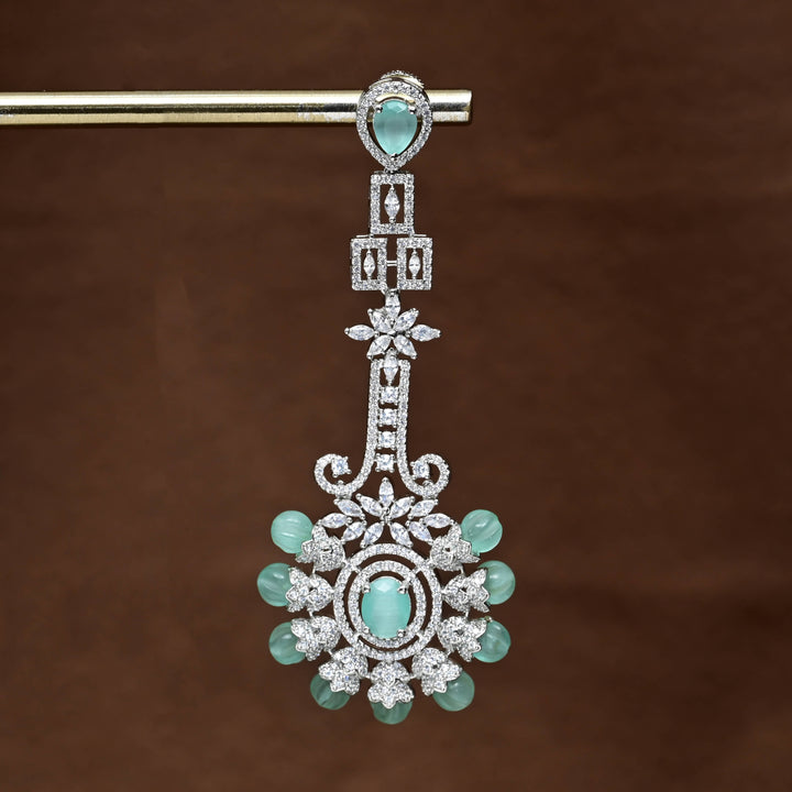 CZ White Gold Earrings