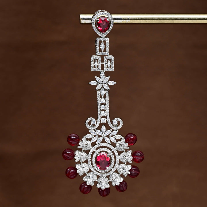 CZ White Gold Earrings