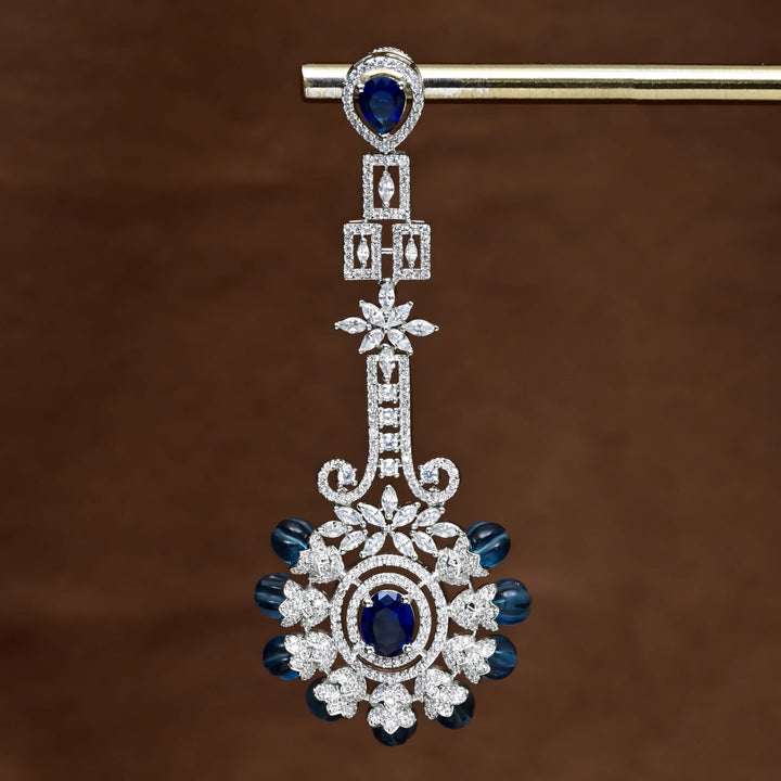 CZ White Gold Earrings