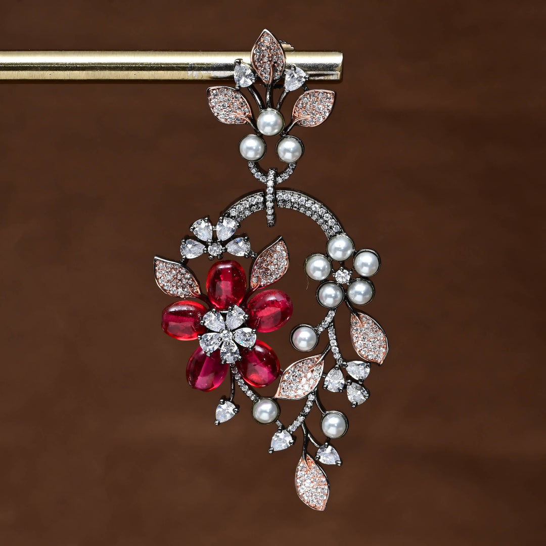 CZ White Gold Earrings