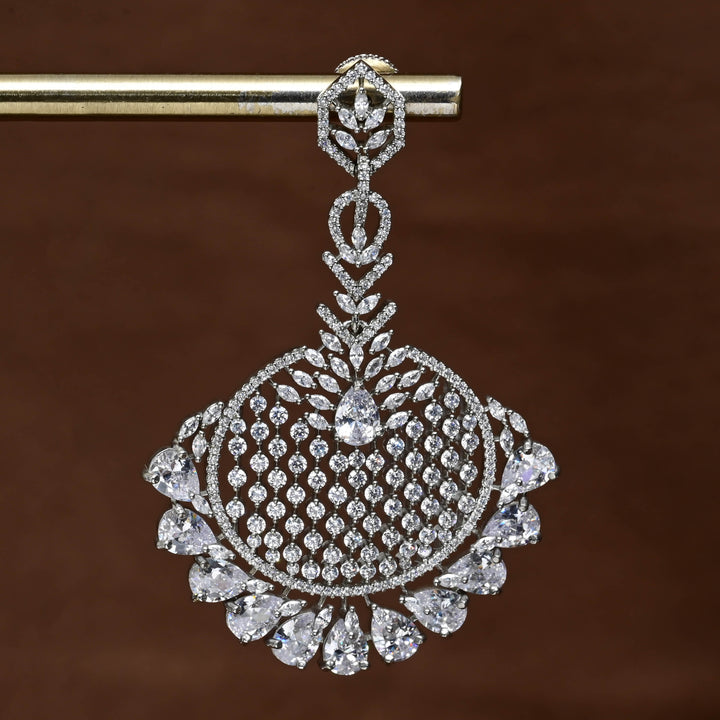 CZ White Gold Earrings