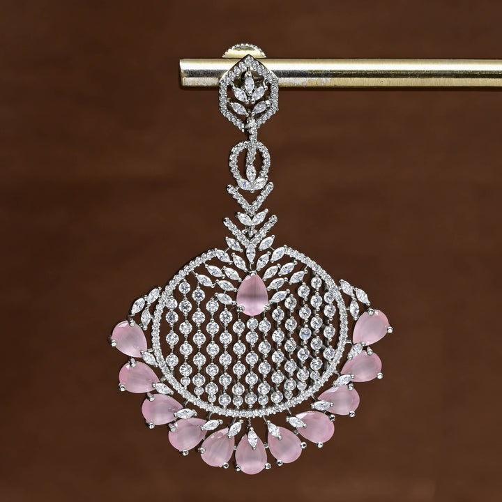 CZ white Gold Earrings