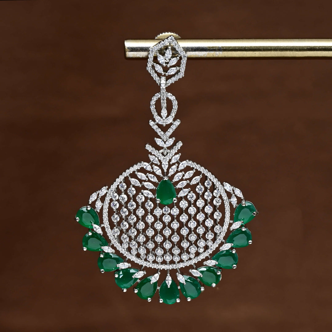 CZ White Gold Earrings