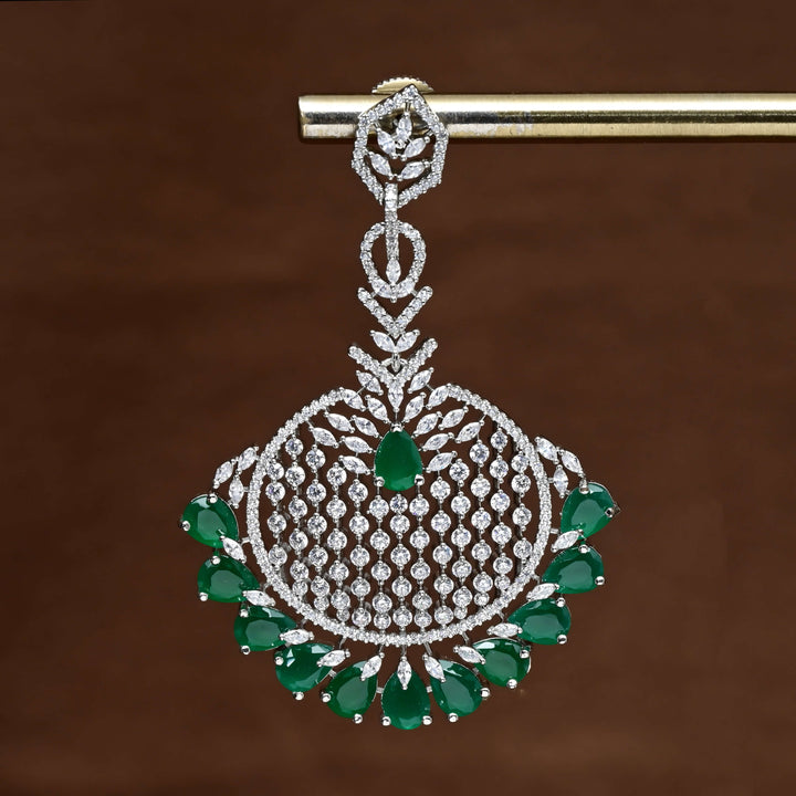 CZ White Gold Earrings