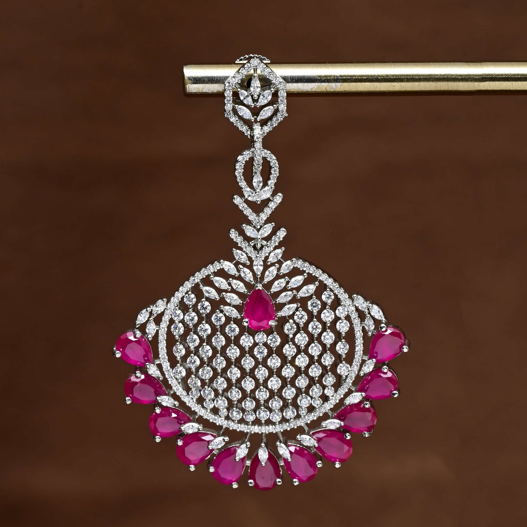 CZ White Gold Earrings