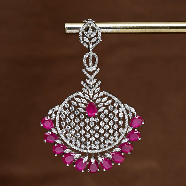 CZ White Gold Earrings