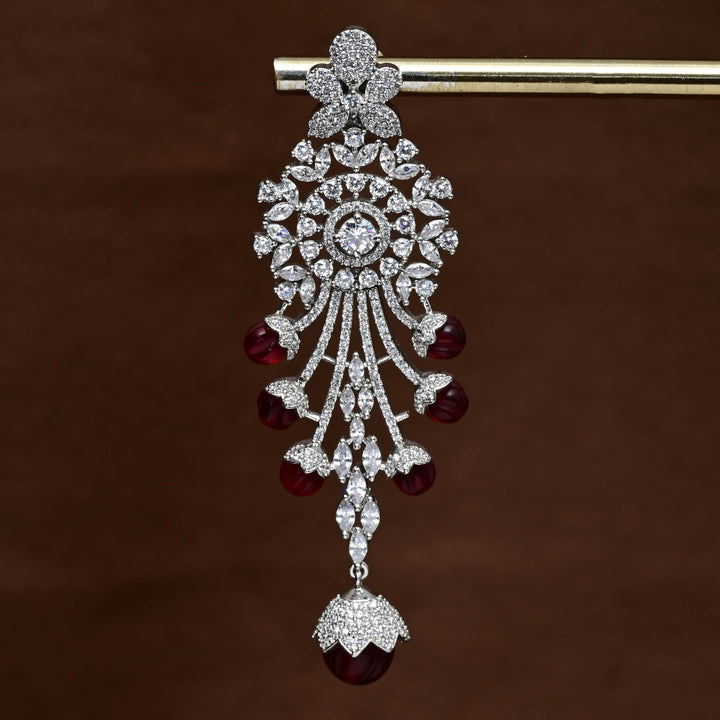 CZ White Gold Earrings