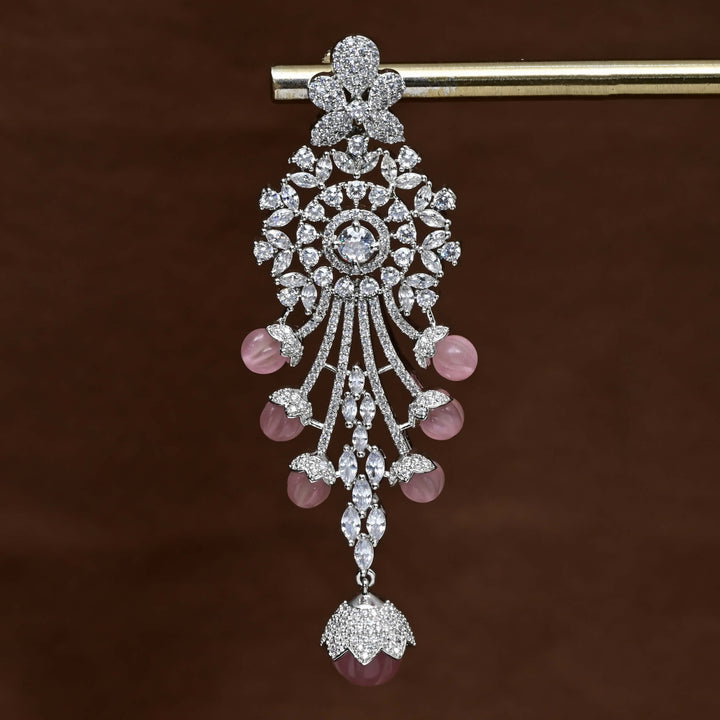 CZ White Gold Earrings