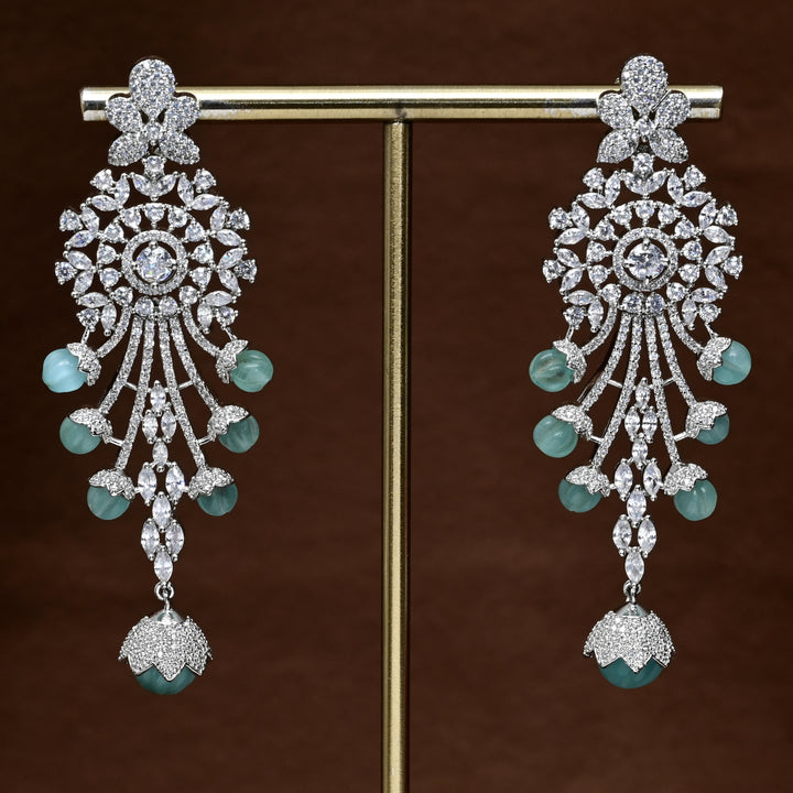 CZ White Gold Earrngs