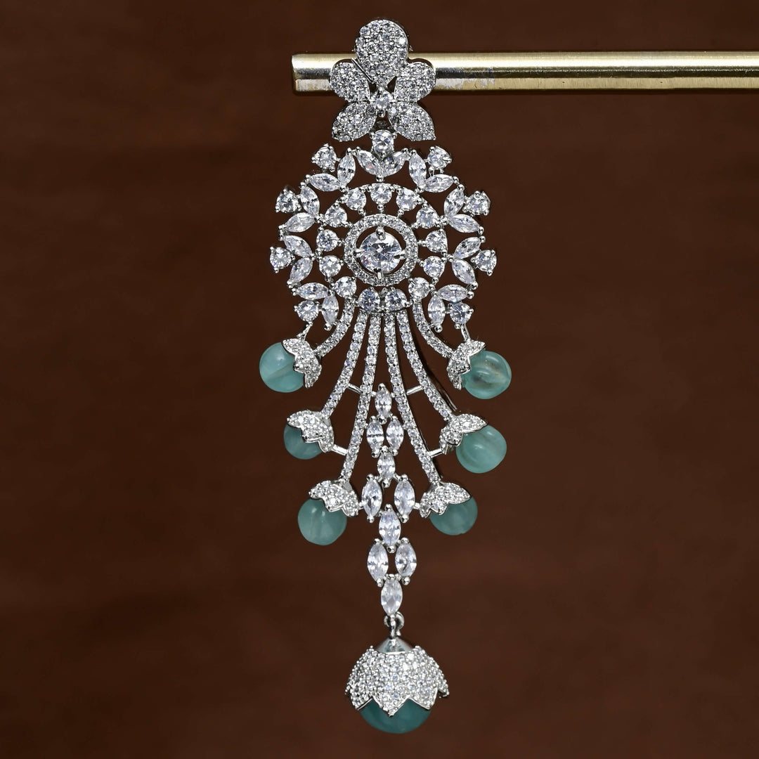 CZ White Gold Earrngs