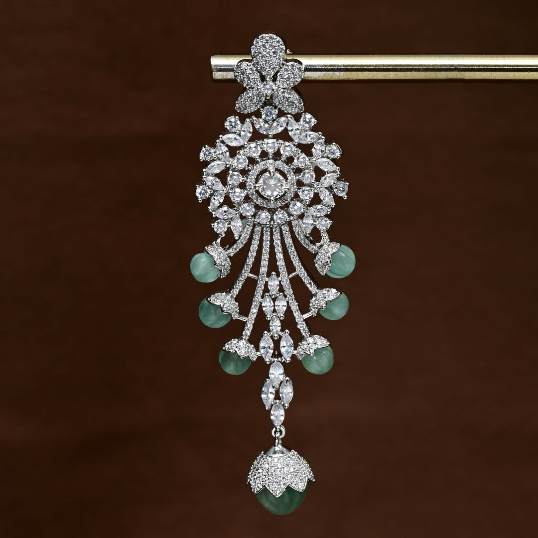 CZ White Gold Earrngs