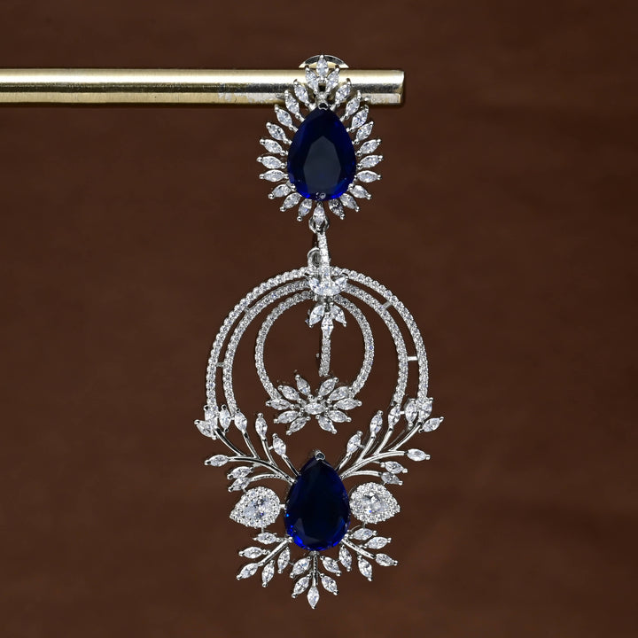 CZ White Gold Earrings