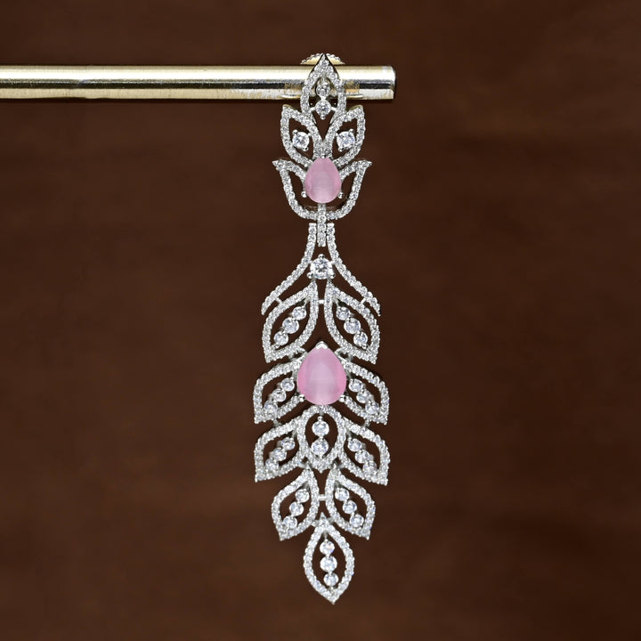 CZ White Gold Earrings