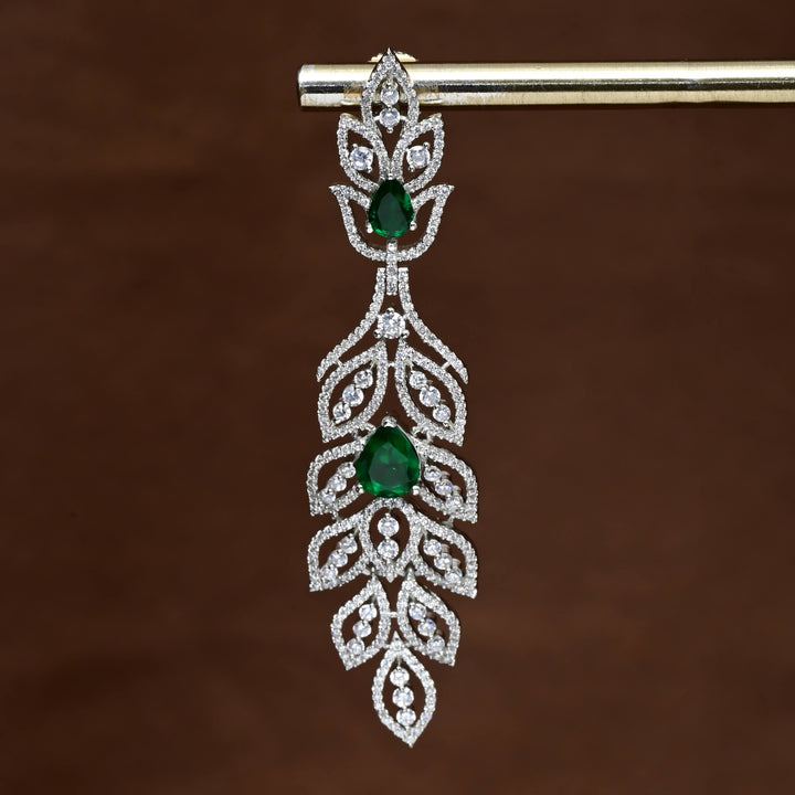 CZ White Gold Earrings