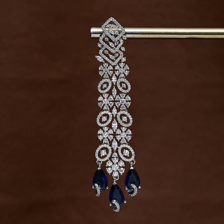CZ White Gold Earrings