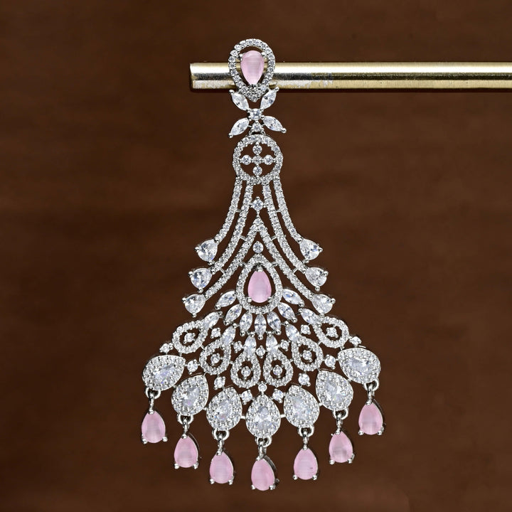 CZ White Gold Earrings