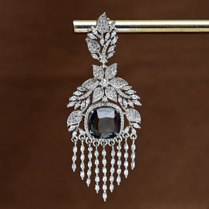 CZ White Gold Earrings