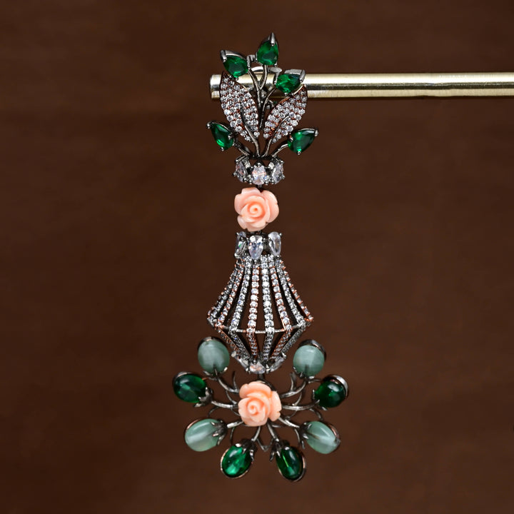 CZ White Gold Earrings