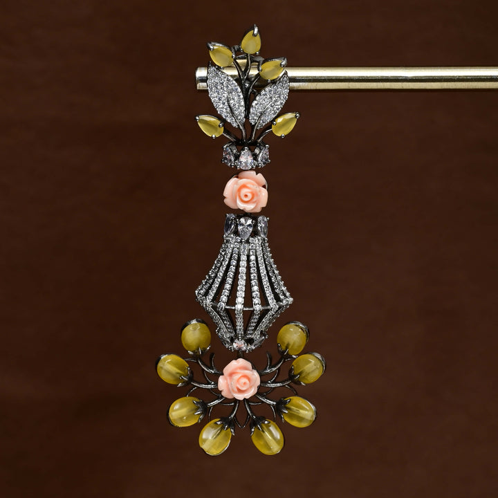 CZ White Gold Earrings