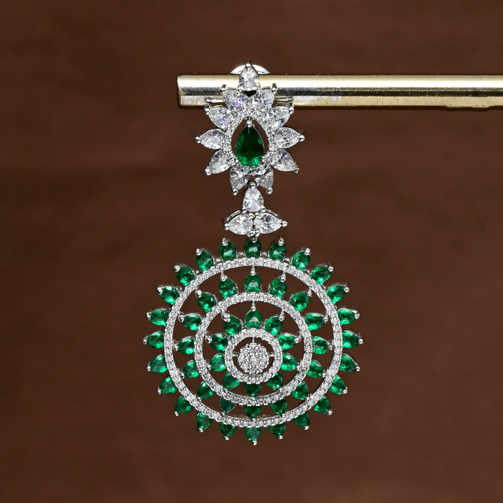 CZ White Gold Earrings