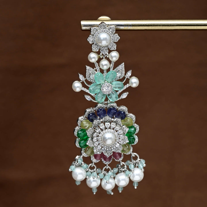 CZ White Gold Earrings