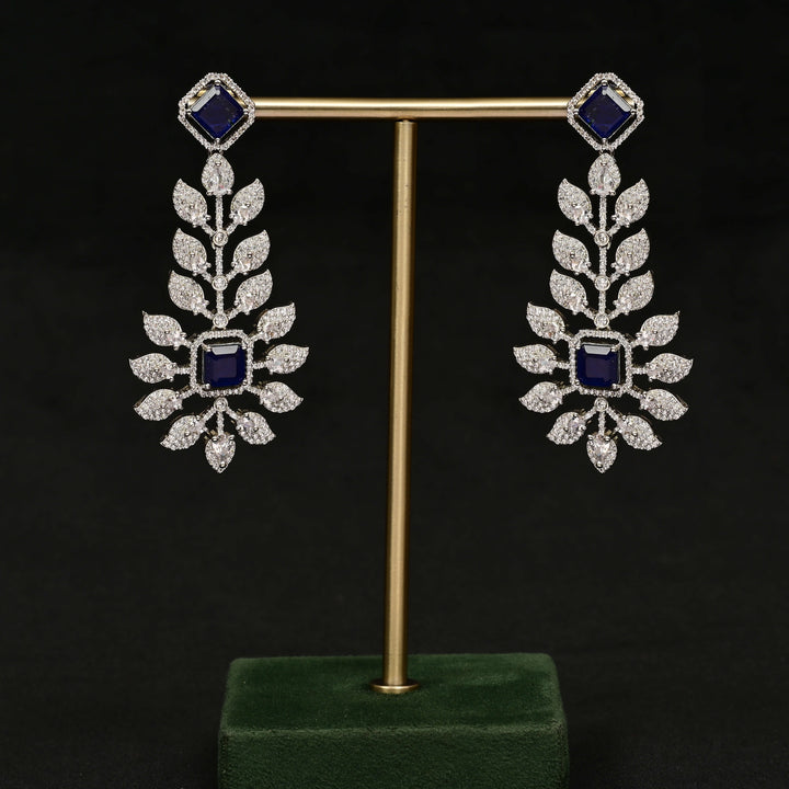 CZ White Gold Earrings
