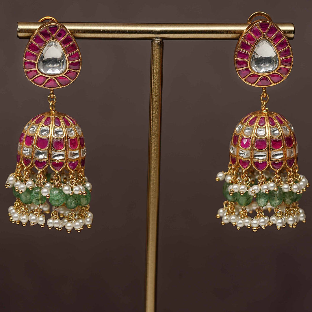 Kundan Jhumka Earrings