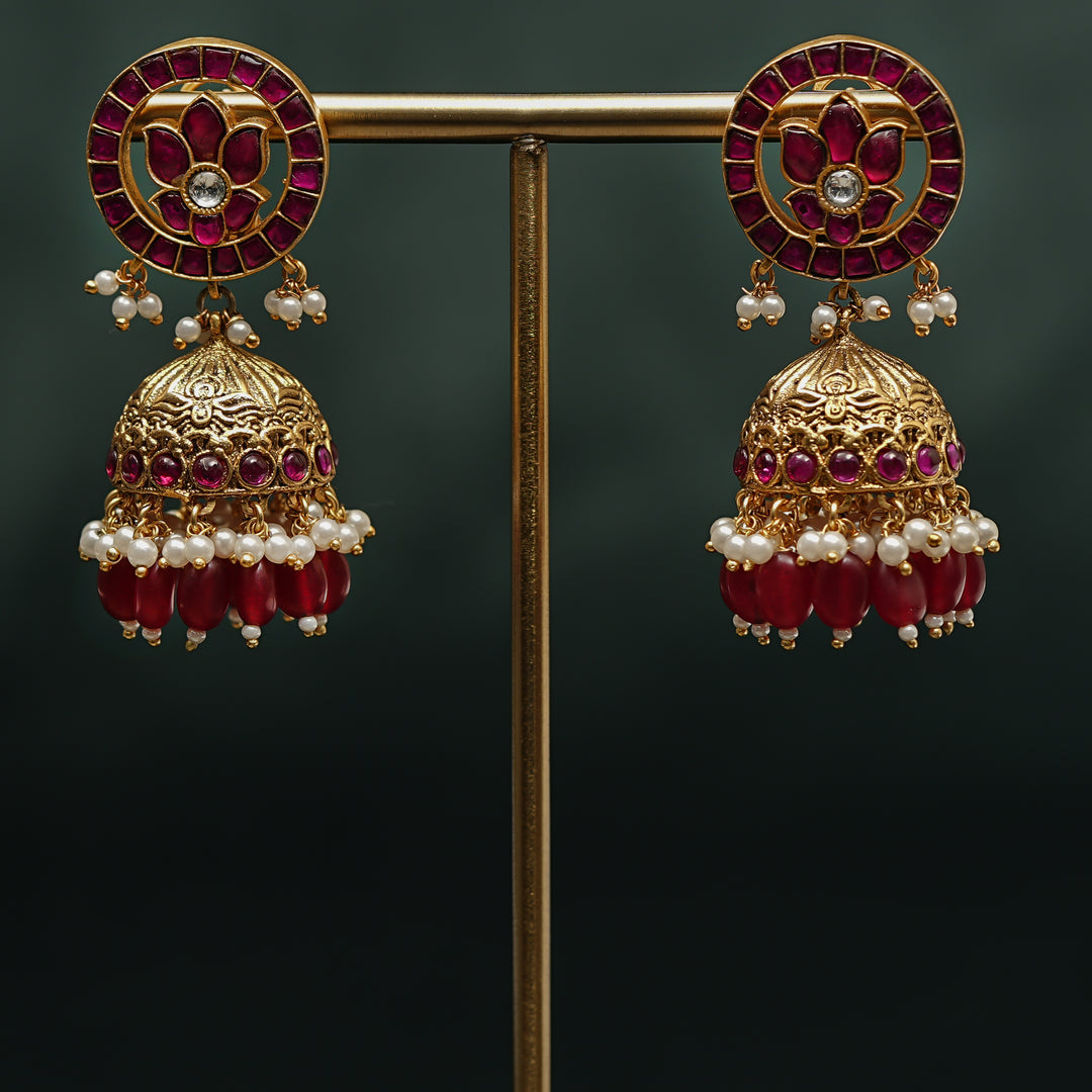 Kundan Jhumka Earrings