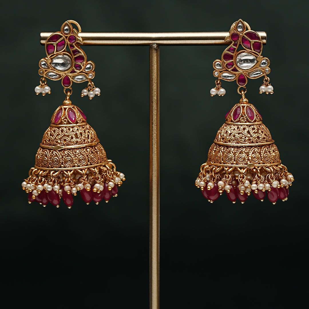 Kundan Jhumka Earrings