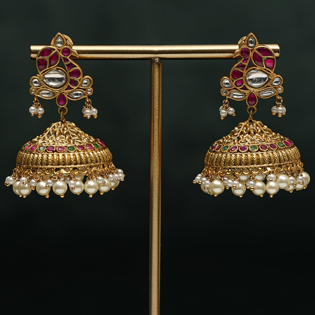 Kundan Jhumka Earrings